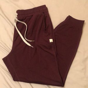 **Like NEW** VUORI burgundy joggers